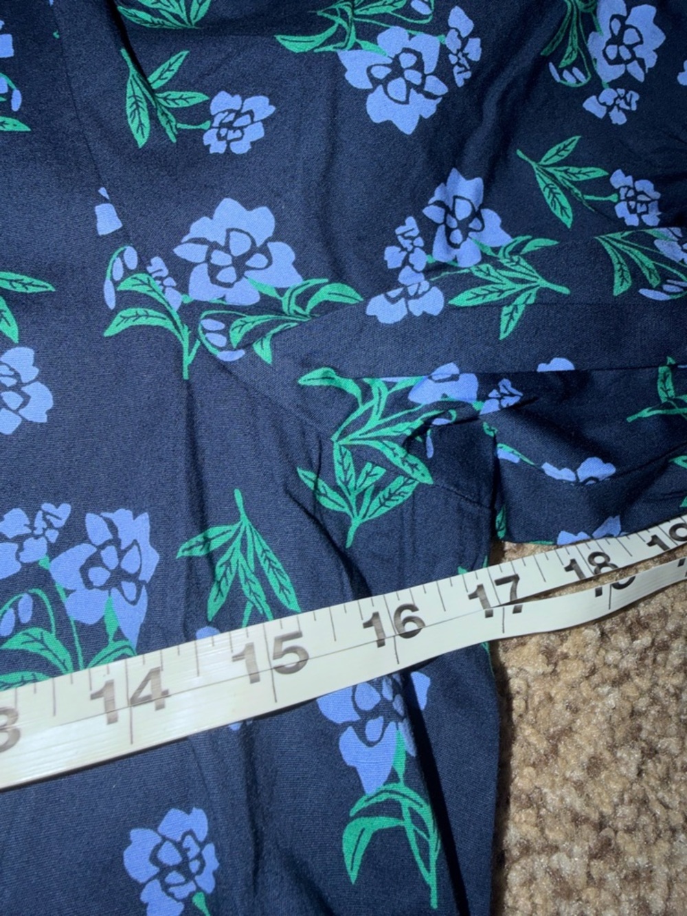 NWT J. Crew Navy Floral Cotton Tiered Midi Dress with Tie Sleeves Sz 8 Wedding - Picture 10 of 11